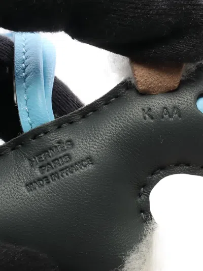 Pre-owned Hermes 2025 Lamb-fur Bag Charm In Gray