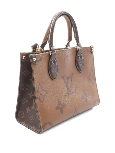 Pre-owned Louis Vuitton 2010s On-the-go Pm Monogram Tote Bag In Brown