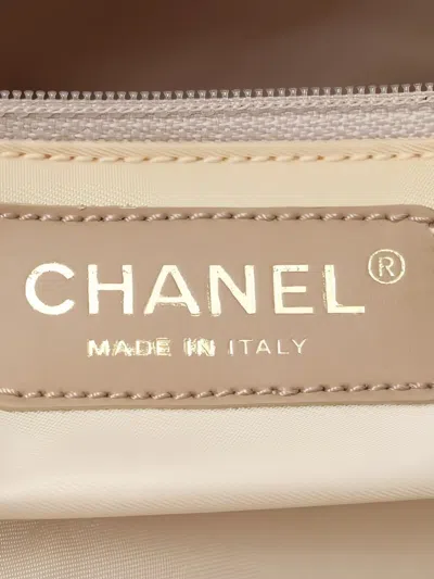 Pre-owned Chanel 2004-2005 New Travel Line Mm Tote Bag In Neutral