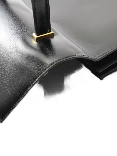 Pre-owned Hermes 1986 Leather Tote Bag In Black