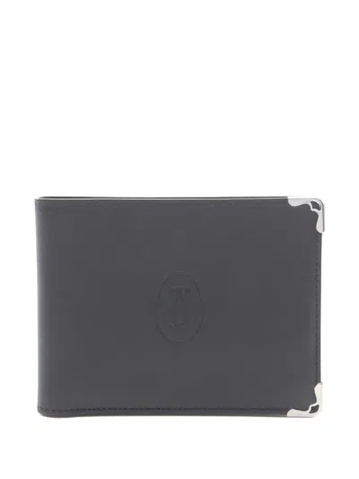 Pre-owned Cartier 2010s Leather Bi-fold Wallet In Black