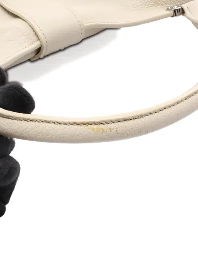 Pre-owned Miu Miu 2000 Madras Leather Handbag In Neutral