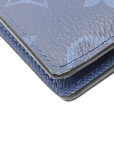 Pre-owned Louis Vuitton 2021 Brazza Wallet In Blue