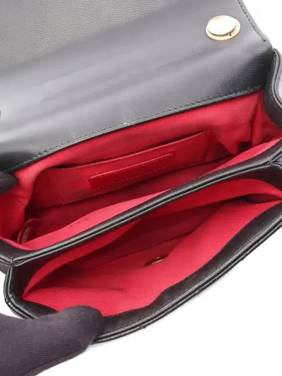 Pre-owned Chanel 2019 Chevron Stitch Cross Body Bag In Black