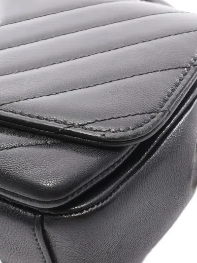 Pre-owned Chanel 2019 Chevron Stitch Cross Body Bag In Black