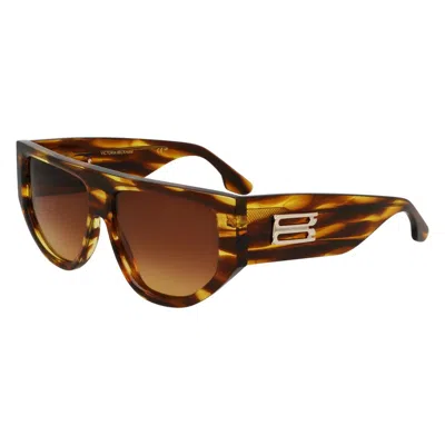 Victoria Beckham Brown Acetate Sunglasses In Brown