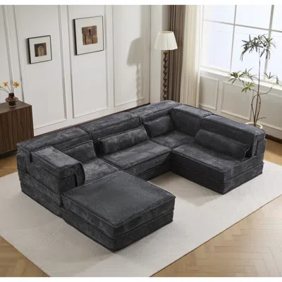 Streamdale Furniture Streamdale Compression Sofa, Convertible Floor Sofa Bed, Modular Sectional Sofa