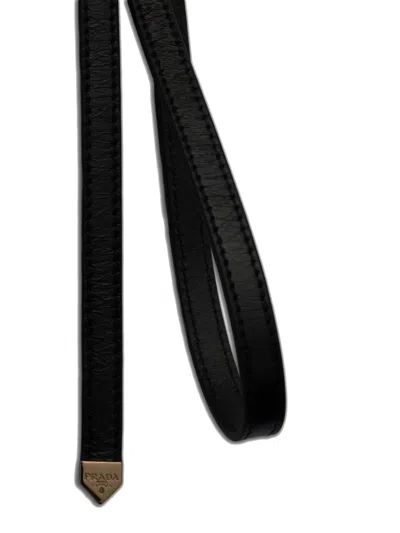 Prada Leather Belt In Black