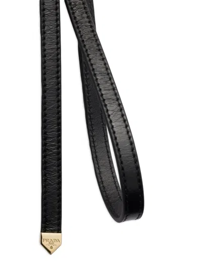 Prada Leather Belt In Black