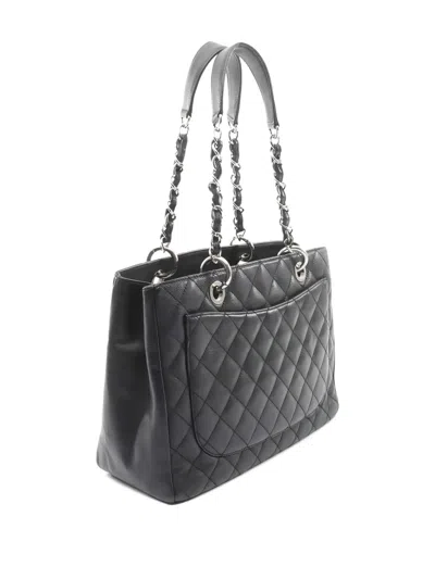 Pre-owned Chanel 2009-2010 Grand Shopping Gst Tote Bag In Black