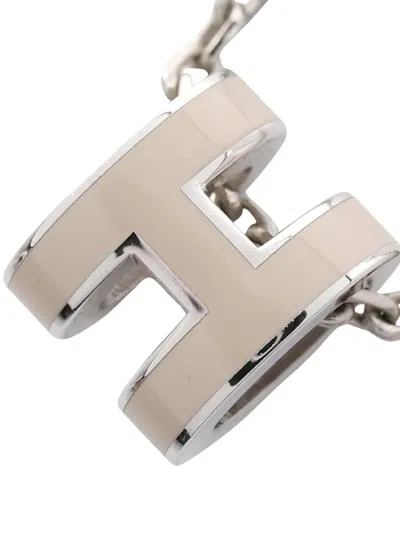 Pre-owned Hermes 2010 Pendant Necklace In Neutral