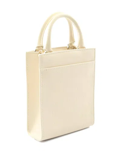 Pre-owned Bvlgari 2010 Mini Embossed Tote Bag In Neutral