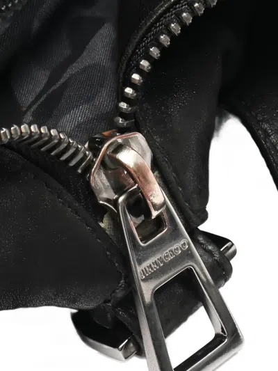 Pre-owned Jimmy Choo 2000s Fitzroy Star-studded Leather Backpack In Black