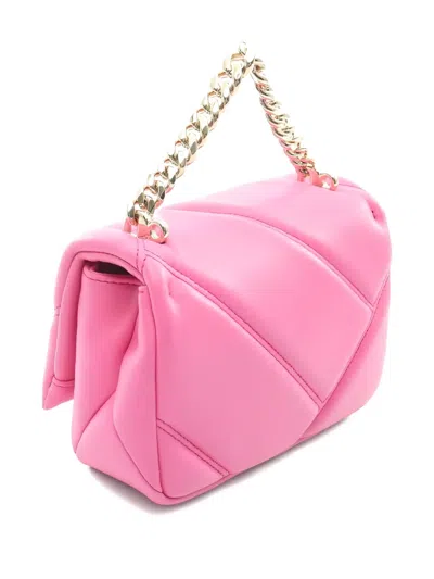 Pre-owned Bvlgari 2010s Serpenti Cabochon Leather Tote Bag In Pink