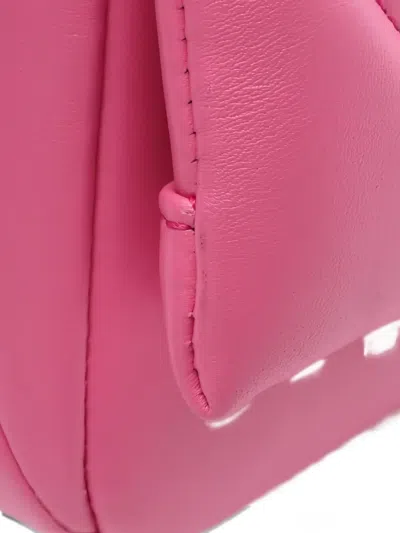 Pre-owned Bvlgari 2010s Serpenti Cabochon Leather Tote Bag In Pink