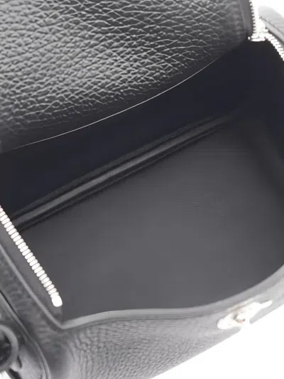 Pre-owned Hermes 2025 Mini Lindy Shoulder Bag In Black