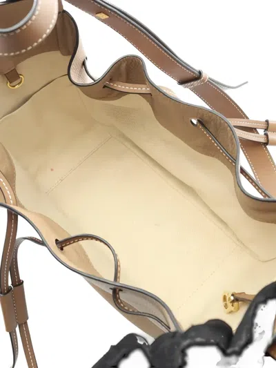 Pre-owned Loewe 2000s Small Hammock Drawstring Tote Bag In Neutral