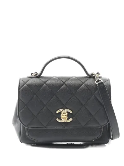 Pre-owned Chanel 2019 Business Affinity Flap Shoulder Bag In Black