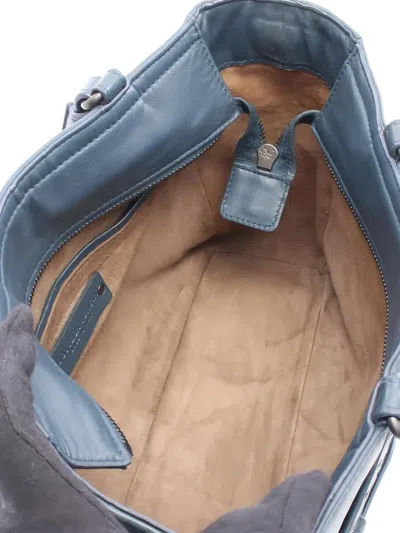 Pre-owned Bottega Veneta 2000s Intrecciato Two-way Tote Bag In Blue