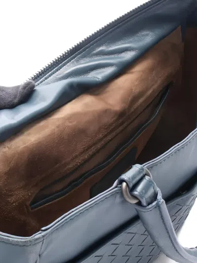 Pre-owned Bottega Veneta 2000s Intrecciato Two-way Tote Bag In Blue