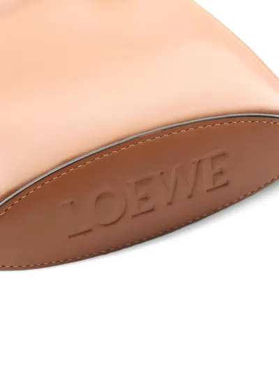 Pre-owned Loewe 2000s Dice Pocket Leather Shoulder Bag In Brown