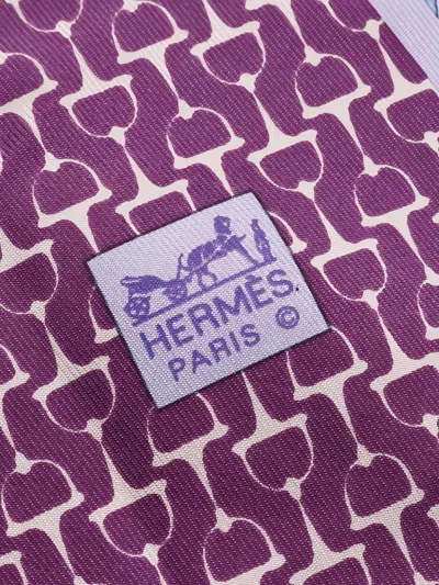 Pre-owned Hermes 2010s Printed Scarf In Green