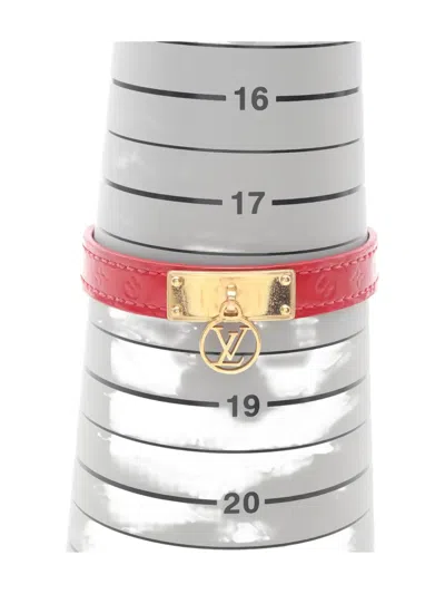 Pre-owned Louis Vuitton 2016 Logomania Monogram Logo Charm Bracelet In Red