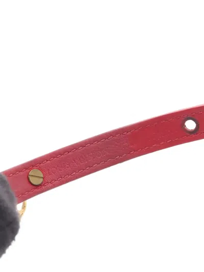 Pre-owned Louis Vuitton 2016 Logomania Monogram Logo Charm Bracelet In Red