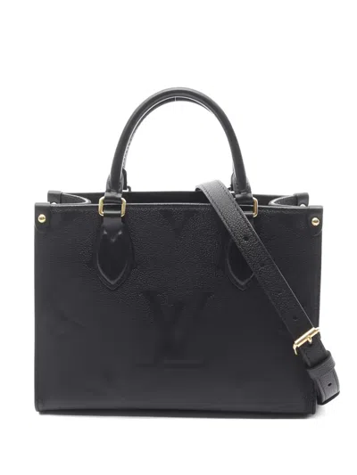Pre-owned Louis Vuitton Onthego Pm Two-way Tote Bag In Black