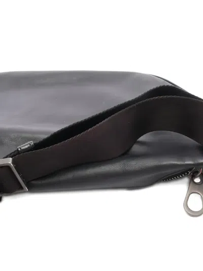 Pre-owned Bottega Veneta 2000s Intrecciato Belt Bag In Black