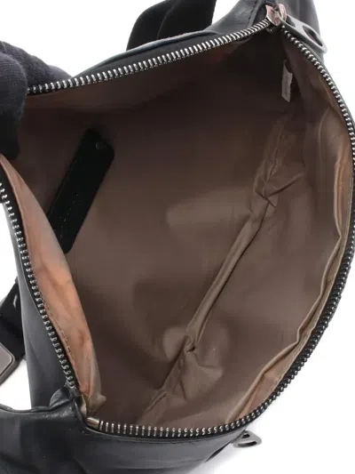 Pre-owned Bottega Veneta 2000s Intrecciato Belt Bag In Black