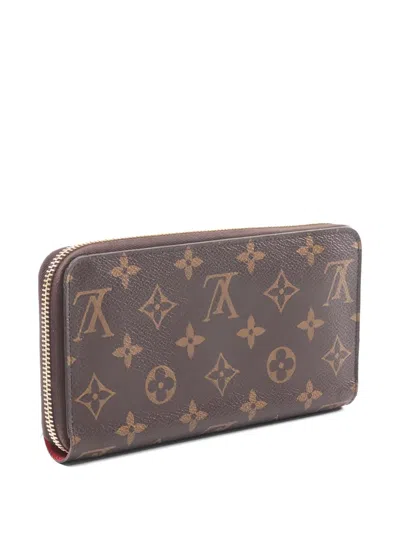Pre-owned Louis Vuitton Monogram-canvas Zip Wallet In Brown