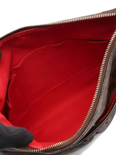 Pre-owned Louis Vuitton 2009 Bloomsbury Pm Damier Ebene Shoulder Bag In Brown