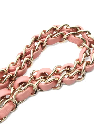 Pre-owned Chanel 2019 Classic Flap Tweed Shoulder Bag In Pink