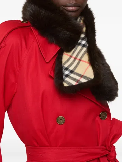 Burberry Padded Reversible Check Scarf In Black