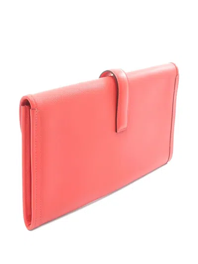 Pre-owned Hermes 2016 Jige Elan 29 Clutch Bag In Red