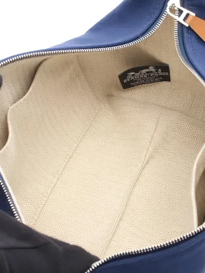 Pre-owned Hermes Bride-a-brac Pm Makeup Bag In Blue