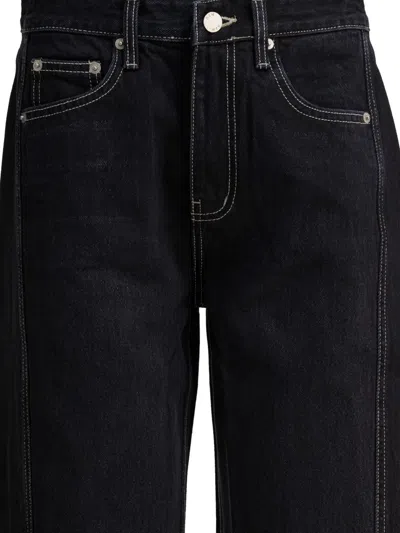 R2w Contrast-stitching Jeans In Black