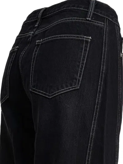R2w Contrast-stitching Jeans In Black