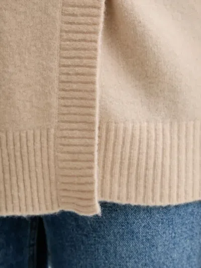 Isabelle Blanche Button-up V-neck Cardigan In Neutral