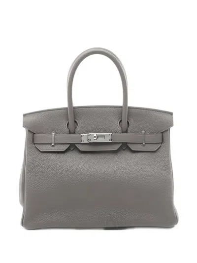 Pre-owned Hermes 2021 Birkin 30 Tote Bag In Gray