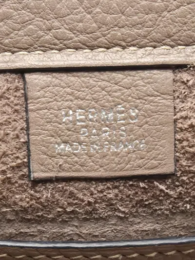 Pre-owned Hermes 2001 Hippopotamus 35 Leather Tote Bag In Neutral