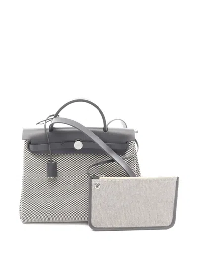 Pre-owned Hermes 2025 Herbag Pm Tote Bag In White