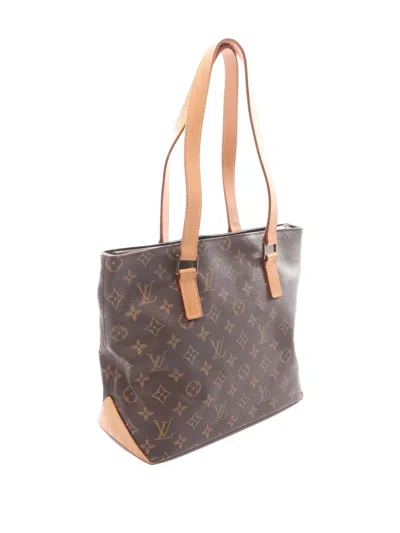 Pre-owned Louis Vuitton 2002 Cabas Piano Monogram Shoulder Bag In Brown