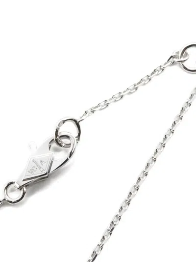 Pre-owned Van Cleef & Arpels 2010s 18k White Gold Frivole Diamond Necklace In Silver