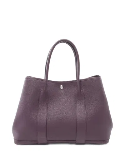 Pre-owned Hermes 2019 Garden Party Pm Cassis Tote Bag In Purple