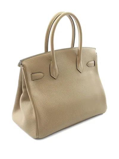 Pre-owned Hermes 2023 Birkin 30 Leather Tote Bag In Neutral