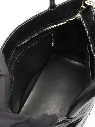 Pre-owned Chanel 2000-2002 Reissue Diamond-quilting Tote Bag In Black