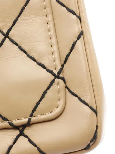 Pre-owned Chanel 2002 Wild Stitch Chain-strap Shoulder Bag In Neutral