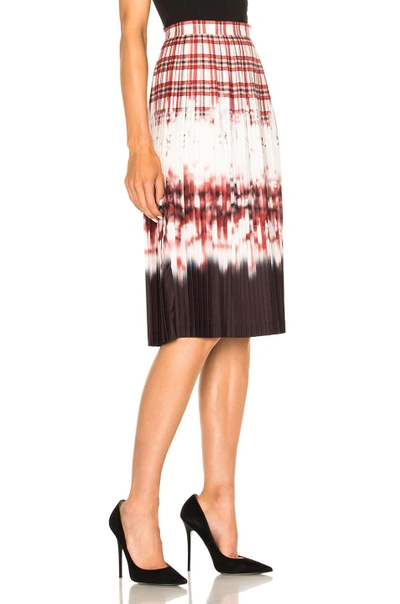 Shop Altuzarra Lucile Skirt In Red, Checkered & Plaid, Ombre & Tie Dye.  In Scarlet